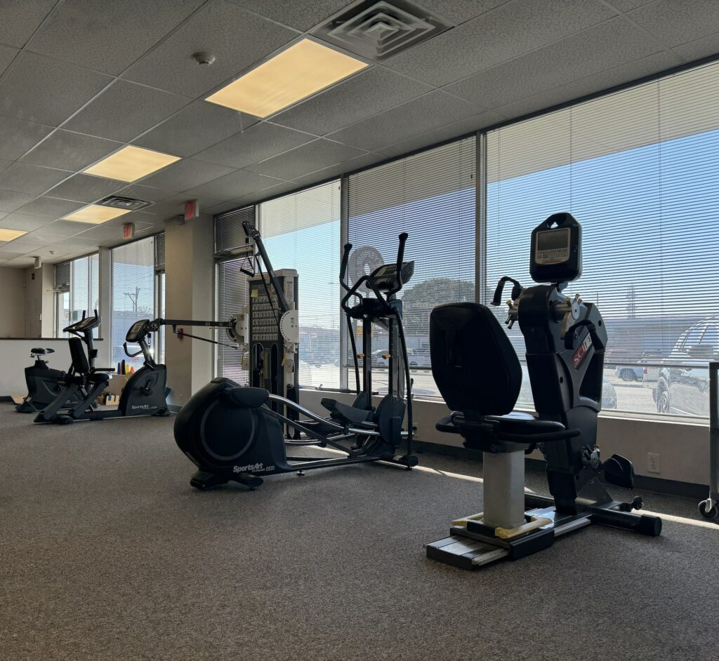 Garden Oaks outpatient interior with fitness equipment