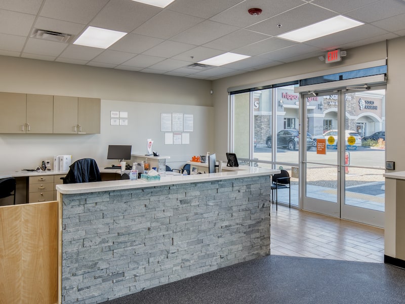 Jones desk and entrance